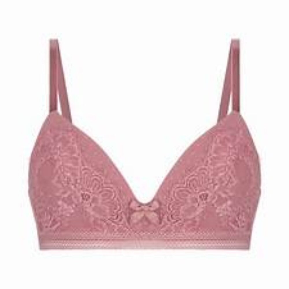 NEW Bessie Padded Non-Wired Bra Pink Ribbon Wireless - Hunkemöller 36C N…